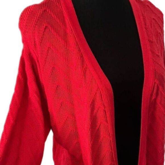 NWT Women’s Time and Tru red open front cardigan size XL - Picture 4 of 8